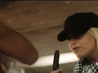 Attractive brunette teenager with big boobs fingering pussy