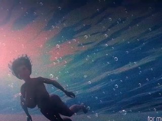 Big tits 3d babe fucking with sea monsters