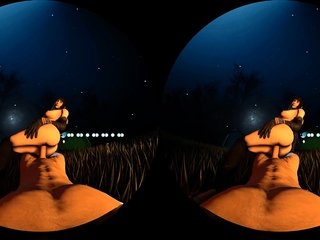 Brunette is shafted in a 3D fucking