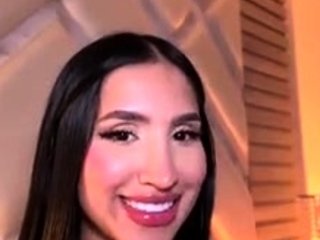 Cute curly brunette solo webcam masturbation