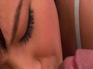 Fantastic Japanese teen gives mind-blowing blowjob, first