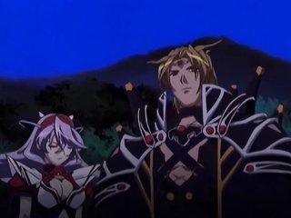 Hot busty anime teens flying around