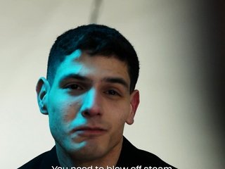 Muscled top fucks twink on the stairs