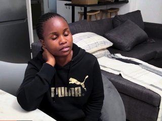 Thick Big Tits Black Teen Rides Cock POV