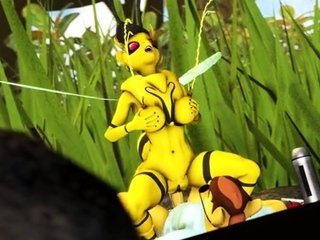 Foxy 3D Superwoman bounces up and down on a cock